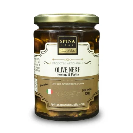 Olive Nere Leccino Di Puglia Denocciolate con olio evo 330 g