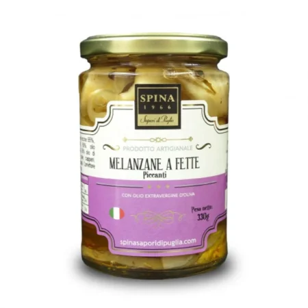 Melanzane a Fette con peperoncino con olio evo 330 g