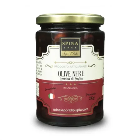 Olive Nere Leccino di Puglia Denocciolate in salamoia 330 g